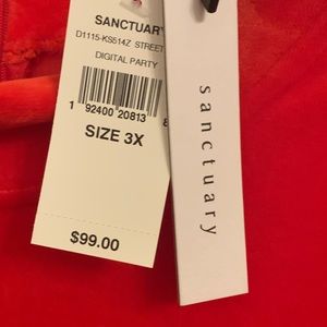 Red Velvet Dress — Sanctuary — Size 3x